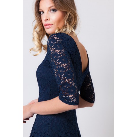 REGINE PLAIN LACE DRESS